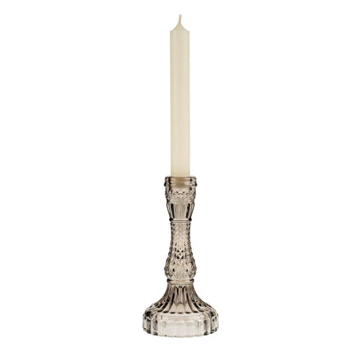 Palazzo Glass Candle Holder - Grey