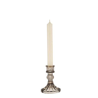 Palazzo Glass Candle Holder - Grey