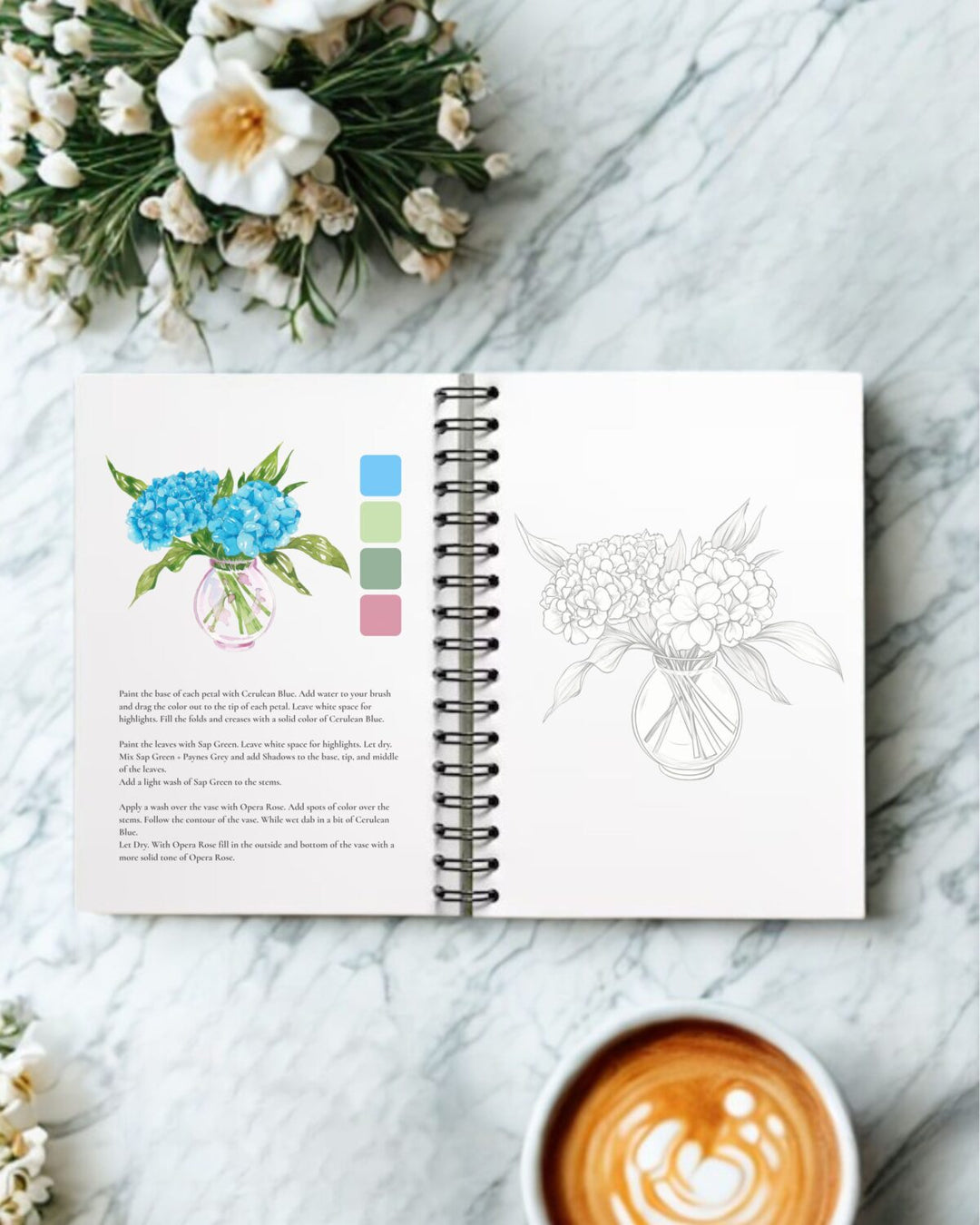 Bold Blooms Watercolour Workbook