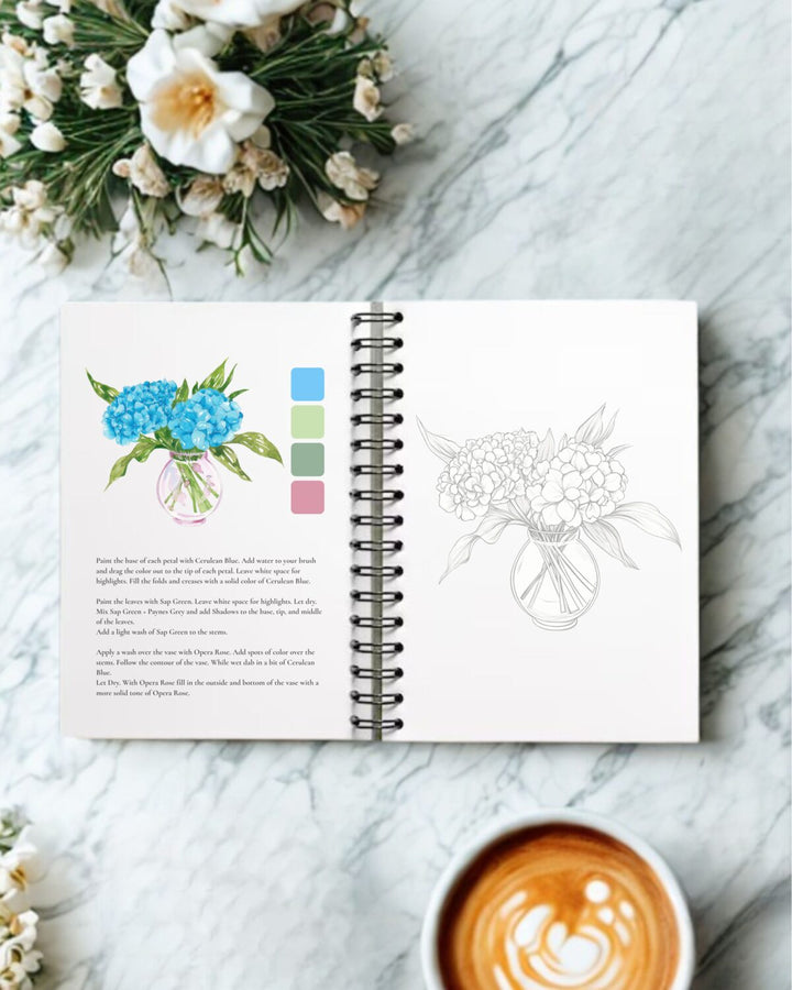 Bold Blooms Watercolour Workbook