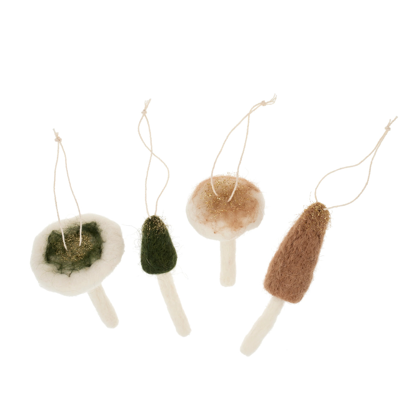 Felt Mushroom Ornaments-Set of 4