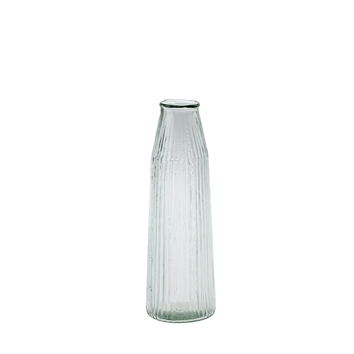 Ribbed Glass Vase - S