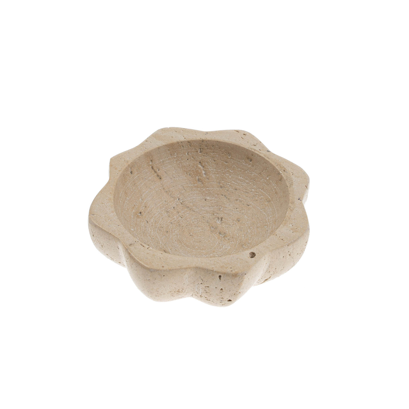 Travertine Lotus Salt Bowl