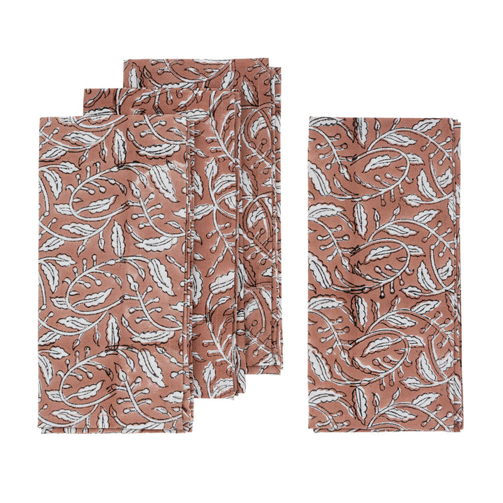Floral Block Print Napkin S/4