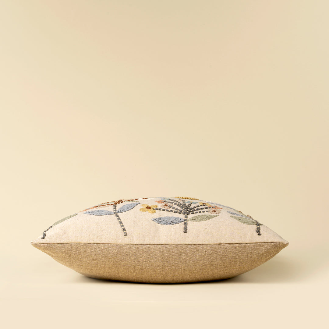 Lunaflora Embroidered Pillow