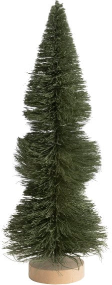 9" Dark Green Bottle Brush Tree