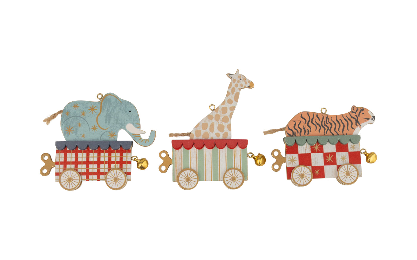 Wooden Circus Animal Ornament