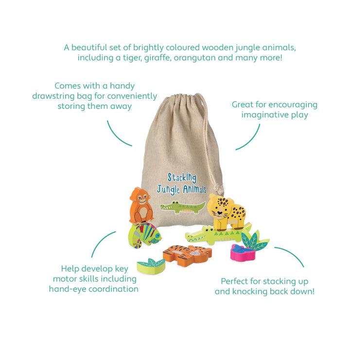 Stacking Wooden Jungle Animals