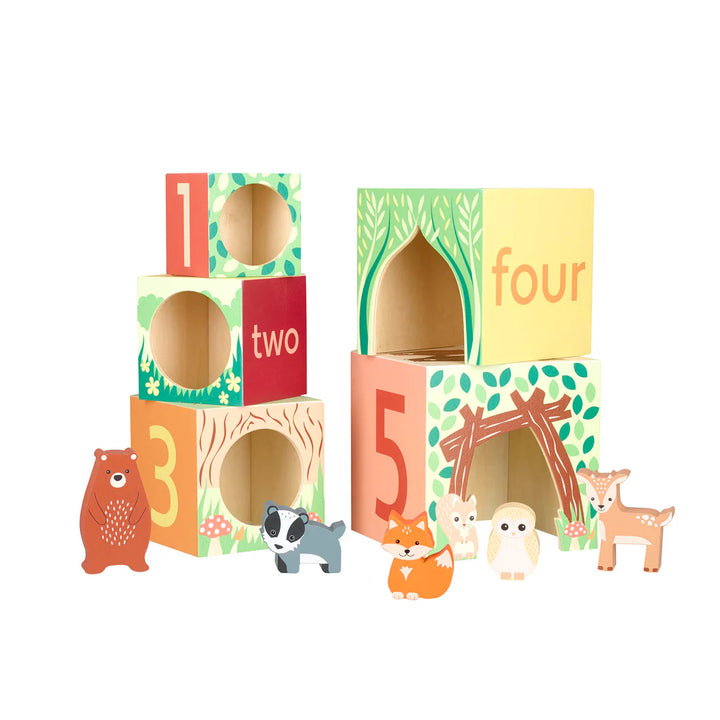 Woodland Animal Stacking Cube Set