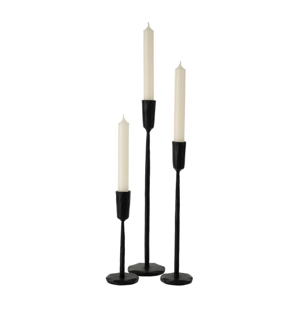 Luna Forged Candlestick - Black