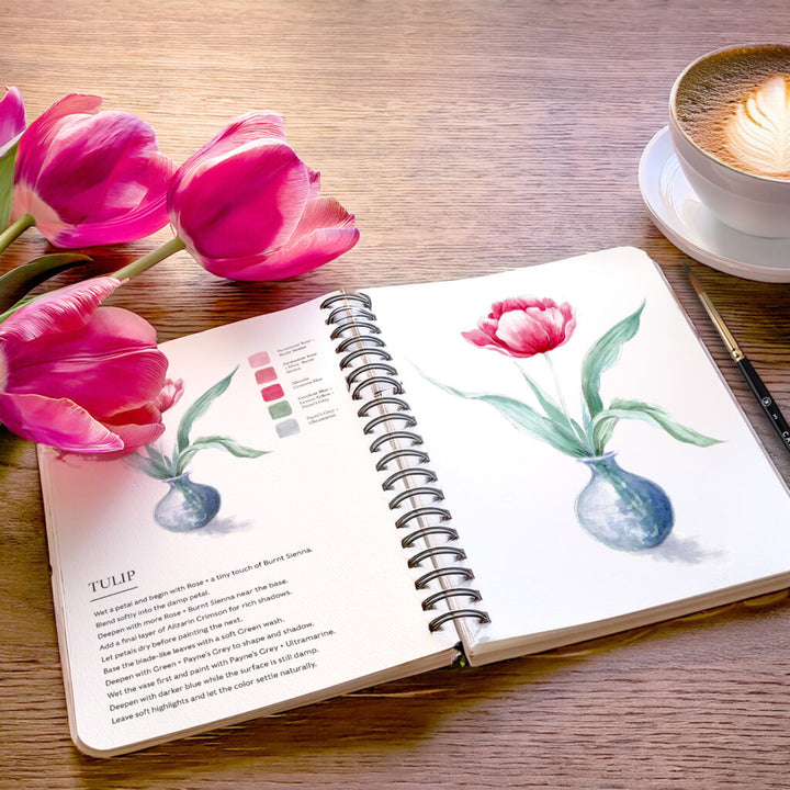 Blooms & Bouquet Watercolour Workbook