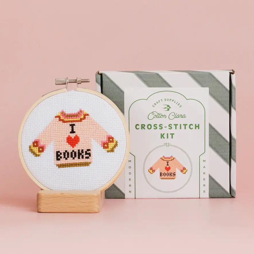 Book Sweater Cross Stitch Kit