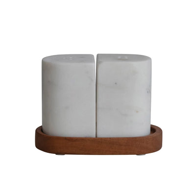 Marble Salt + Pepper Shakers