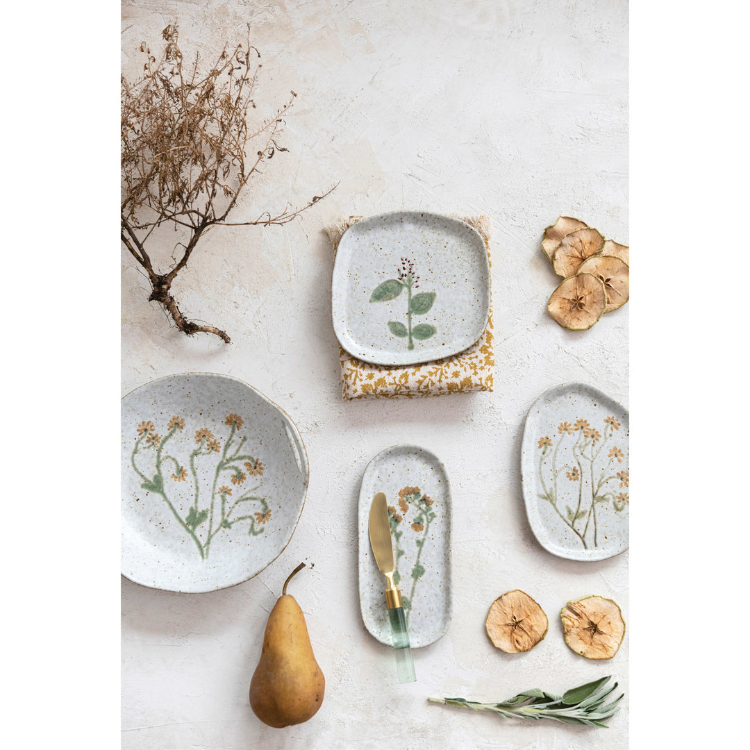 Painted Floral Plate