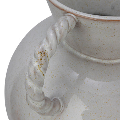 Stoneware Twisted Handle Vase