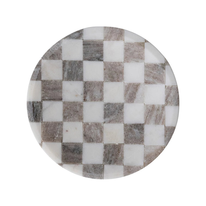Marble Checker Tray