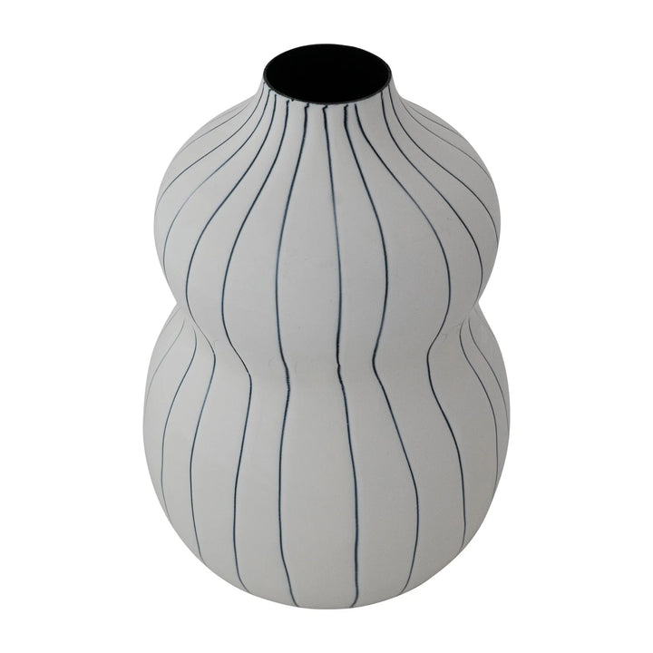 Blue & White Stripe Vase