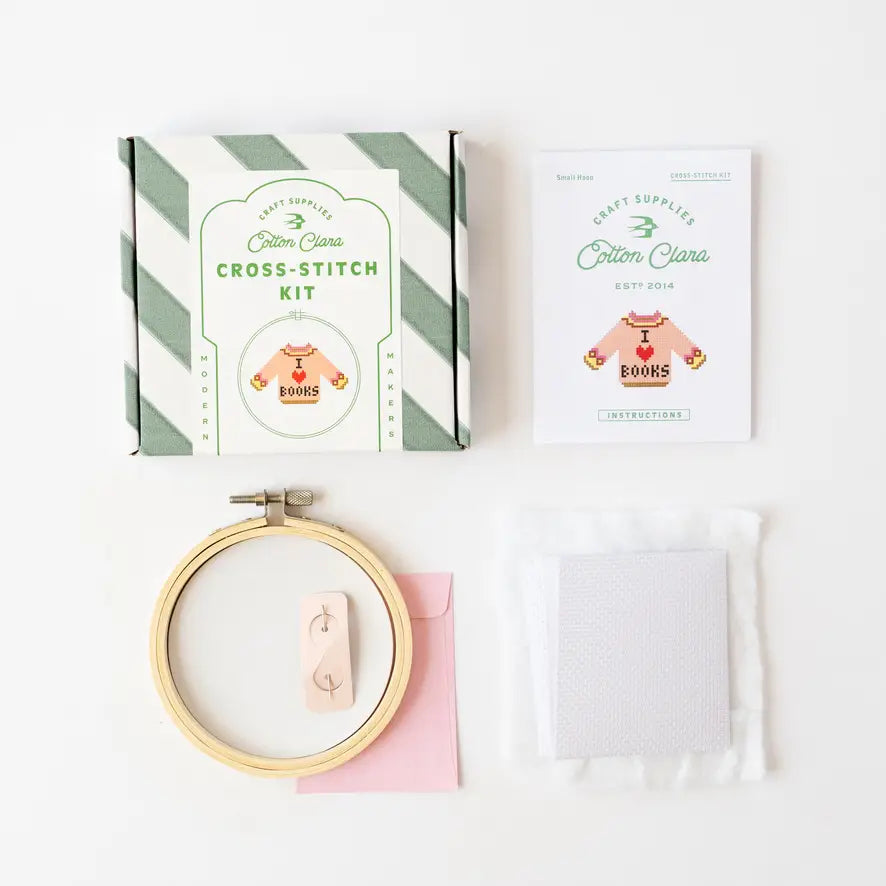 Book Sweater Cross Stitch Kit