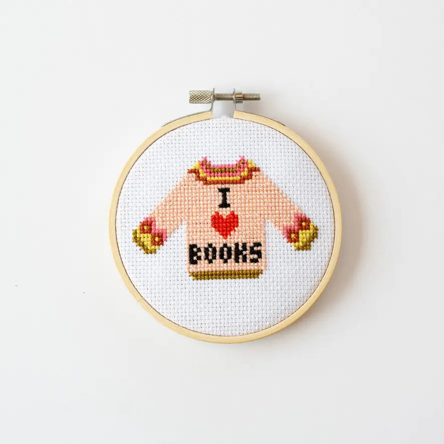 Book Sweater Cross Stitch Kit