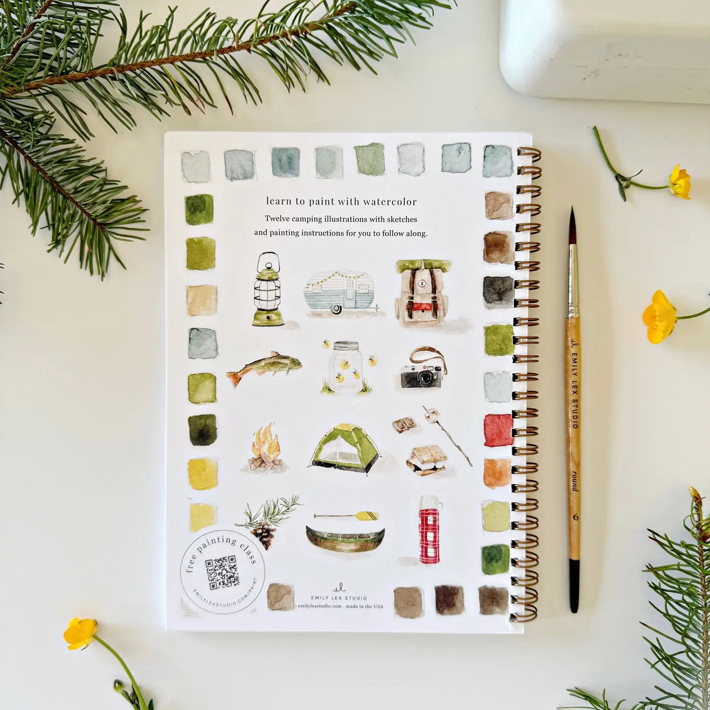 Camping Watercolour Workbook