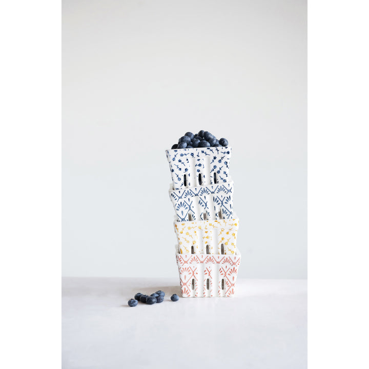 Stoneware Berry Basket