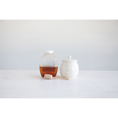Honey Jar w/ Wood Dipper
