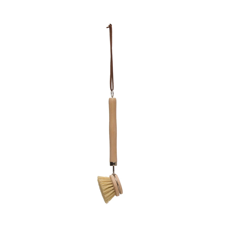 Dish Brush w/ Leather Strap