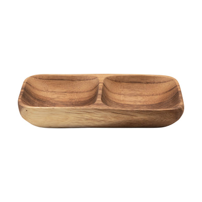 Wood Tray w/ 2 Sections