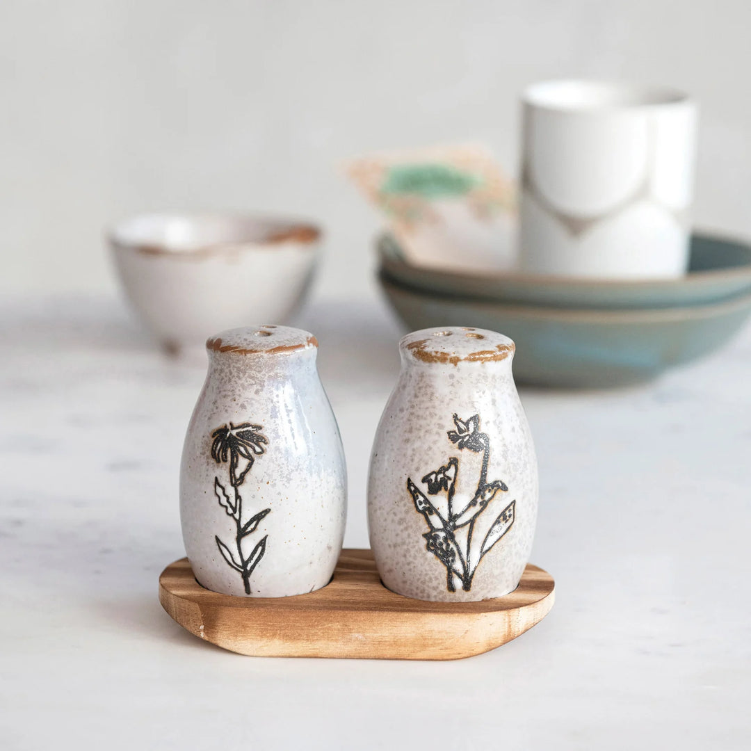 Floral Salt & Pepper Shakers