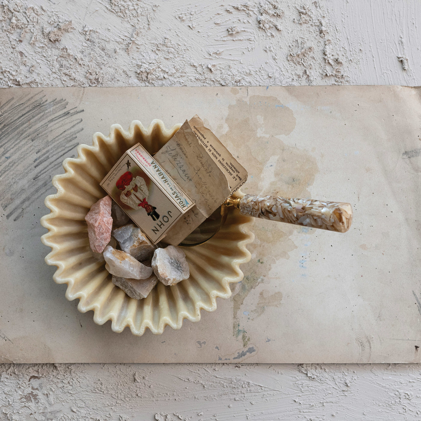 Resin Fluted Bowl