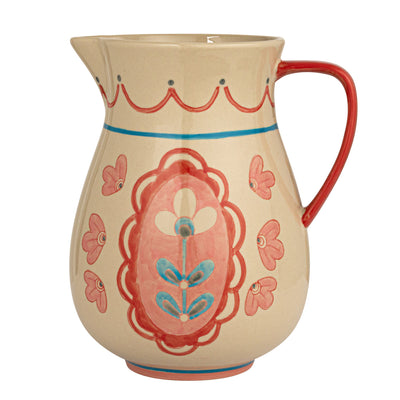 Painted Flower Pitcher