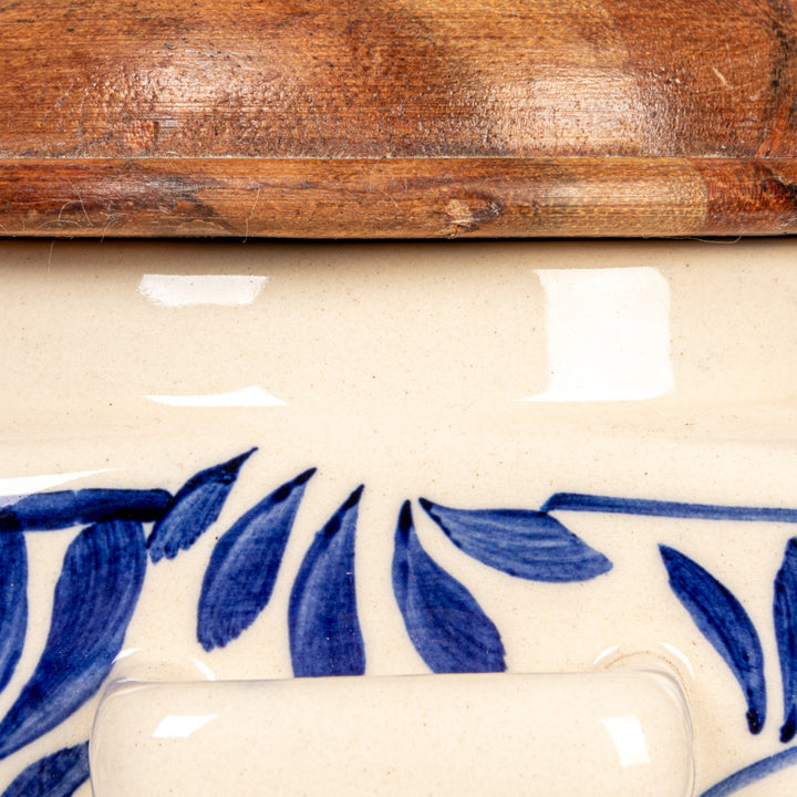 Blue Botanical Canister w/ Spoon