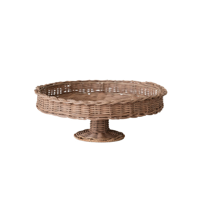 Woven Rattan Pedestal