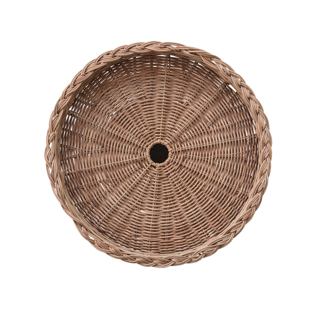 Woven Rattan Pedestal