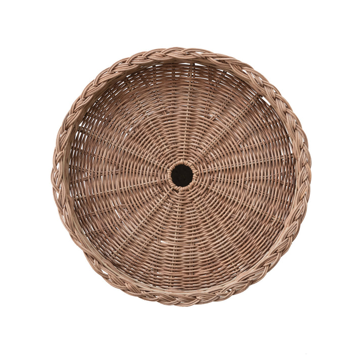 Woven Rattan Pedestal