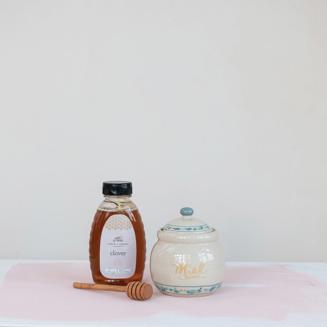 Miel Jar w/ Wood Dipper