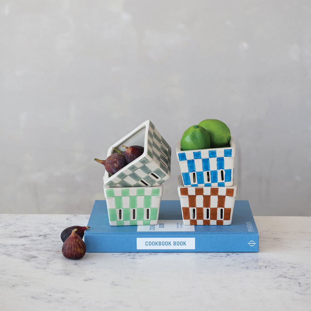 Checkered Berry Basket