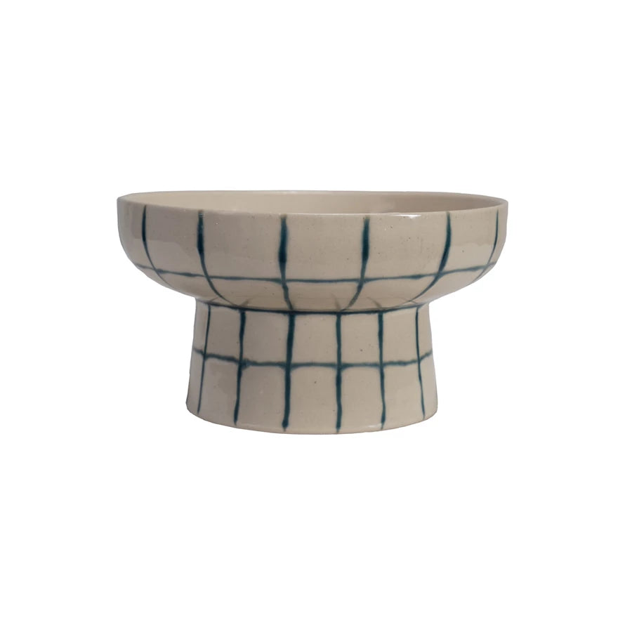 Painted Check Pedestal
