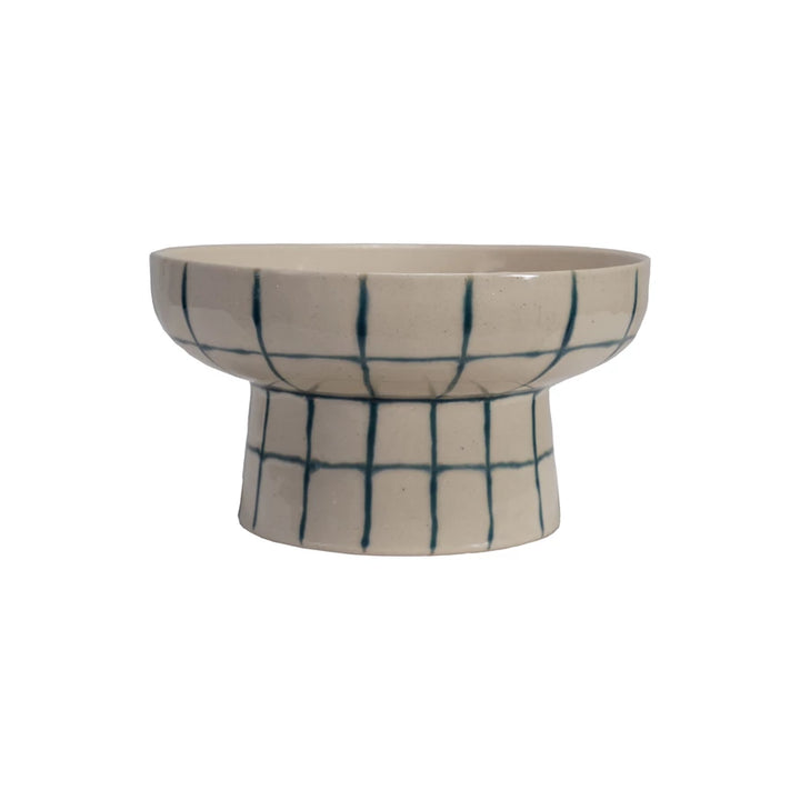 Painted Check Pedestal