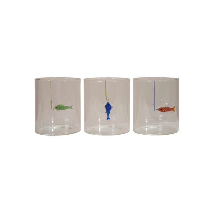 Fish on a Hook Drinking Glass