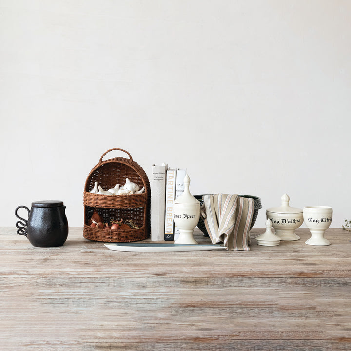 2 Tier Rattan Basket