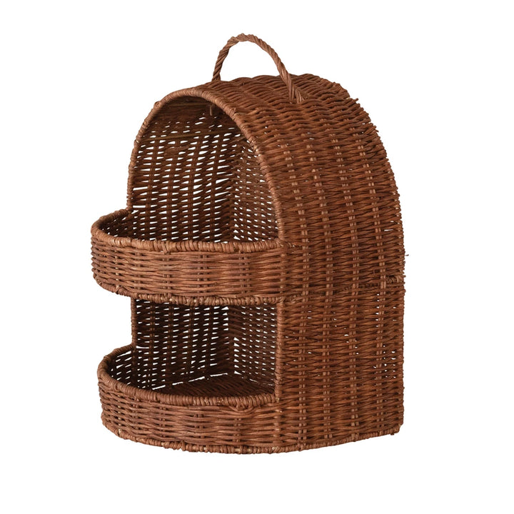 2 Tier Rattan Basket
