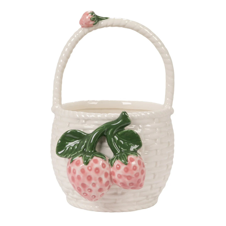 Stoneware Strawberry Basket