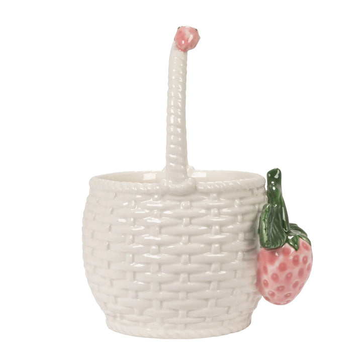 Stoneware Strawberry Basket