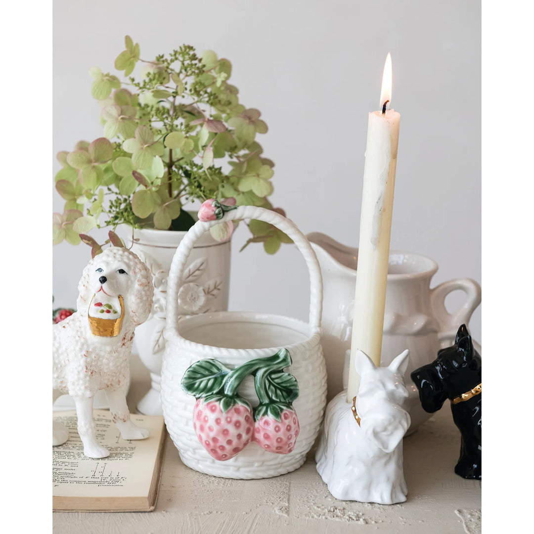 Stoneware Strawberry Basket