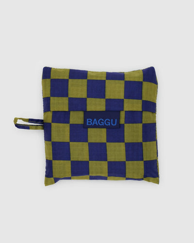 Baggu - Pear + Navy Check