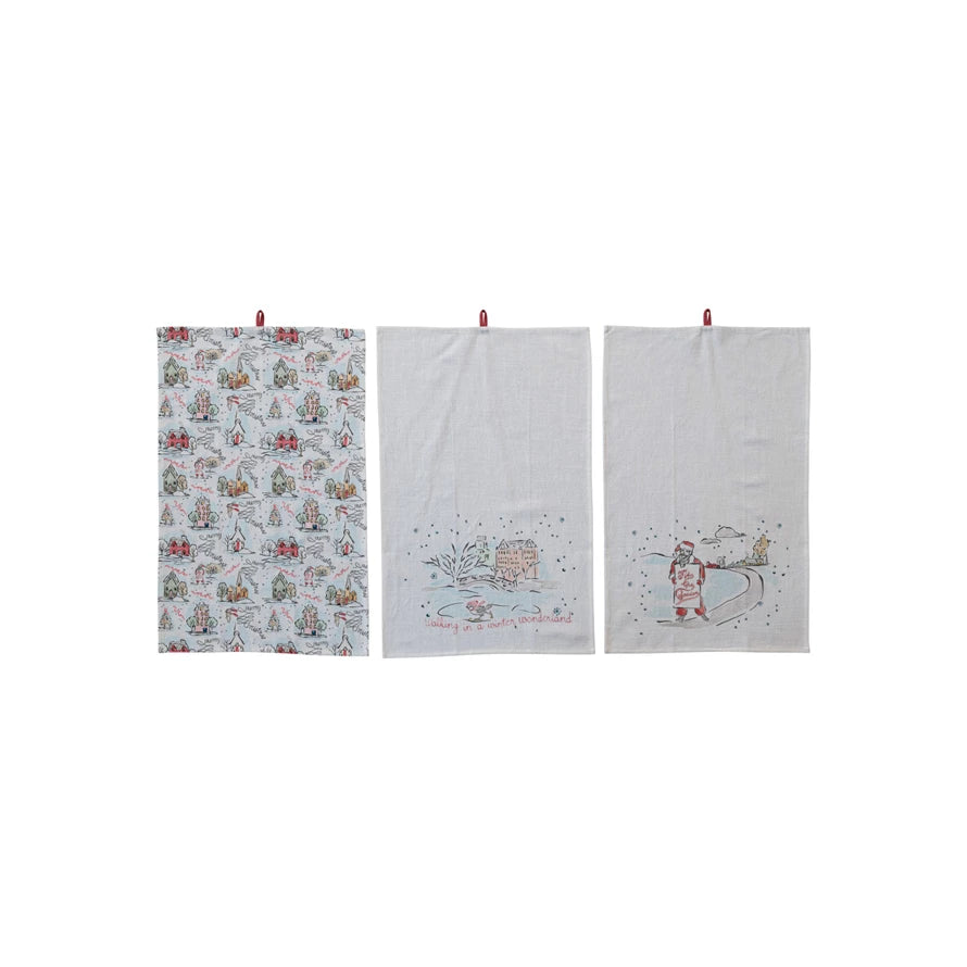 Winter Scene Tea Towel