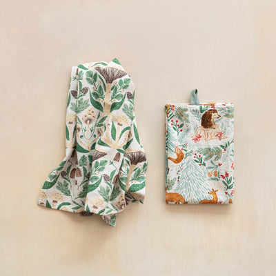 Woodland Printed Tea Towel