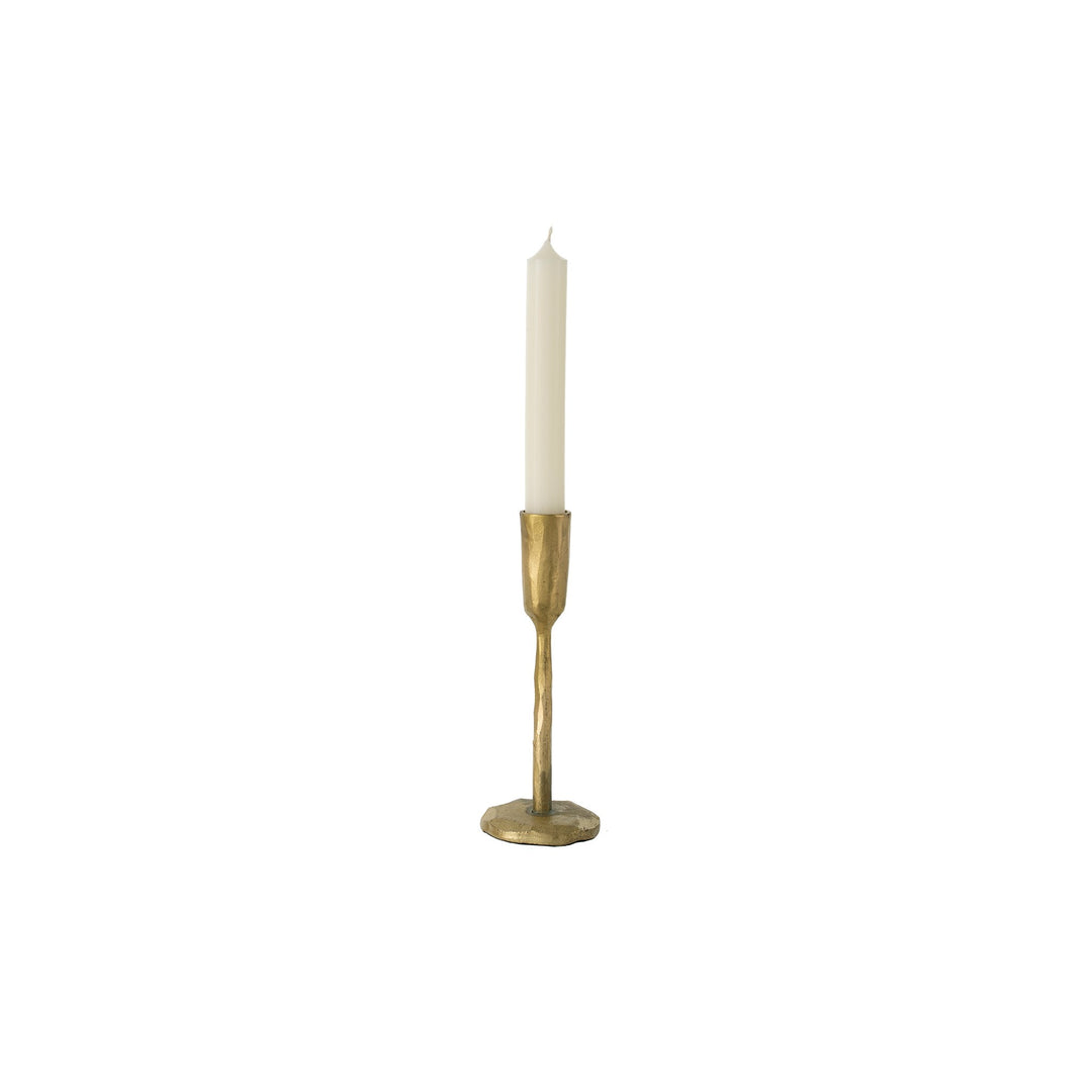 Luna Forged Candlestick - Gold