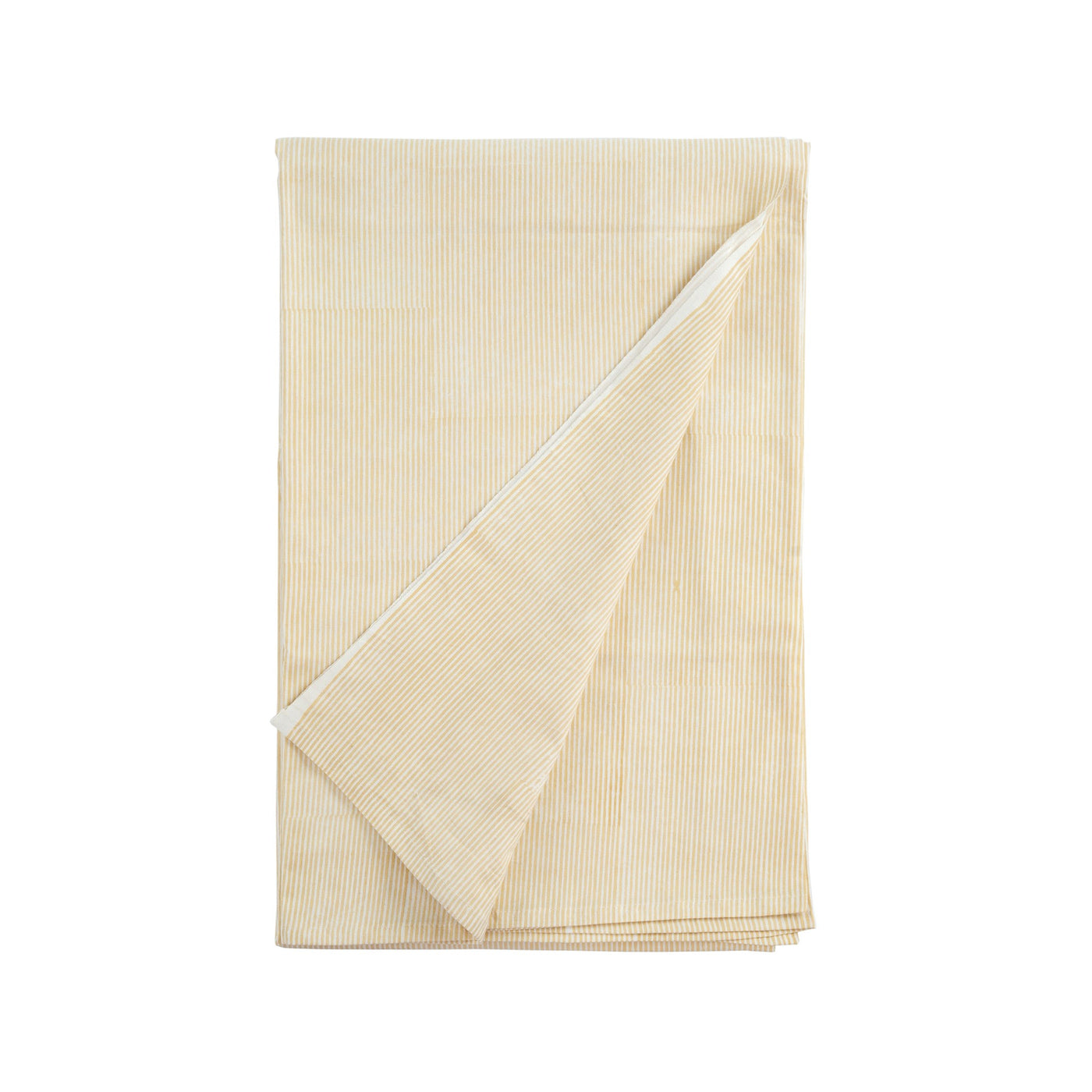 Cotton Tablecloth - Yellow Stripe